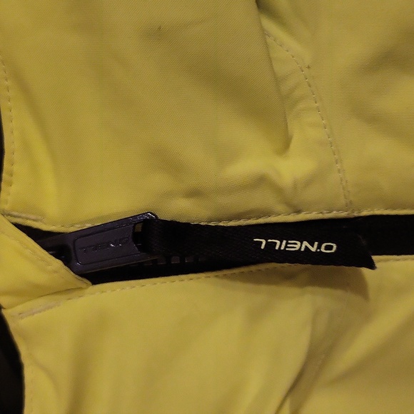Boys Large 12 Oneill Snow Jacket Lime and Olive - Picture 3 of 9